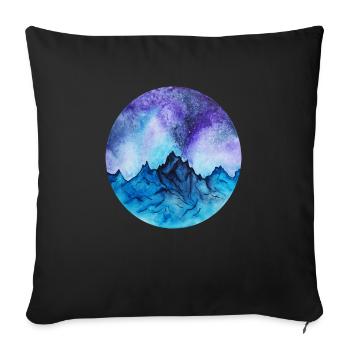 montagnes - Housse de coussin décorative 45 x 45 cm - noir - Devant