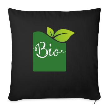 bio - Sofa pillowcase 17,3'' x 17,3'' (45 x 45 cm) - black - Front