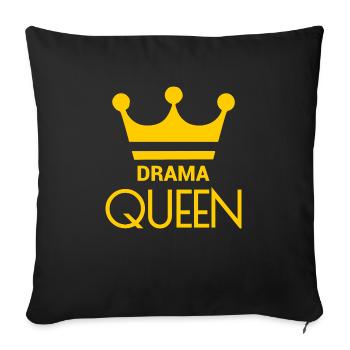 DRAMA REINE - Housse de coussin décorative 45 x 45 cm - noir - Devant