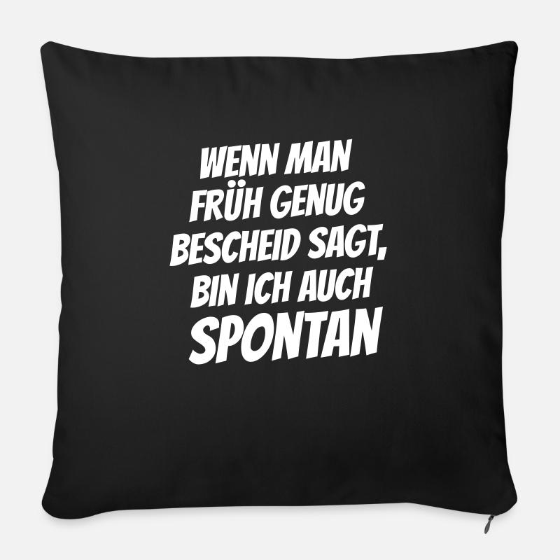 Spontan - Sofakissenbezug 45 x 45 cm - Schwarz