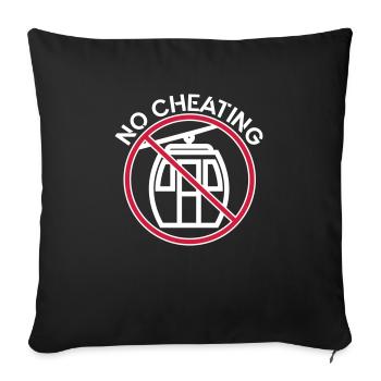 No cable car - no cheating - Sofa pillowcase 17,3'' x 17,3'' (45 x 45 cm) - black - Front