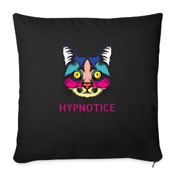 Cadeau d'amoureux de chat persan chat Pop Art - Housse de coussin décorative 45 x 45 cm - noir - Devant