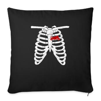 Motorcycle Motorcyclist Motorcyclist Gift - Sofa pillowcase 17,3'' x 17,3'' (45 x 45 cm) - black - Front