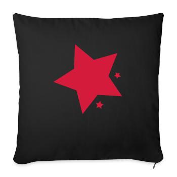 STERN - Sofakissenbezug 45 x 45 cm - Schwarz - Vorne