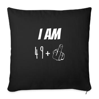 J'ai 50 ans - Housse de coussin décorative 45 x 45 cm - noir - Devant