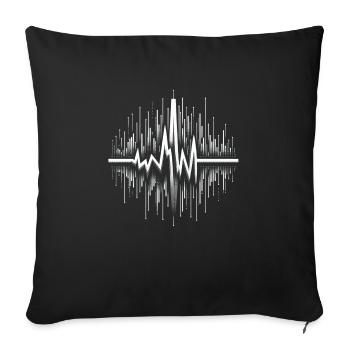 Heart Rate - Sofa pillowcase 17,3'' x 17,3'' (45 x 45 cm) - black - Front