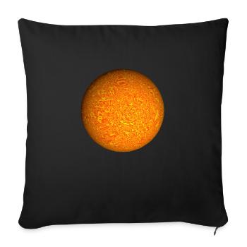 Feu planète soleil - Housse de coussin décorative 45 x 45 cm - noir - Devant