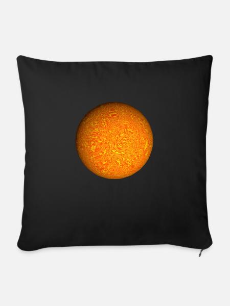 Feuer Planet Sonne - Sofakissenbezug 45 x 45 cm - Schwarz