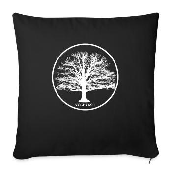 Yggdrasil - Tree of Life Tree of Life Tree of Life - Sofa pillowcase 17,3'' x 17,3'' (45 x 45 cm) - black - Front