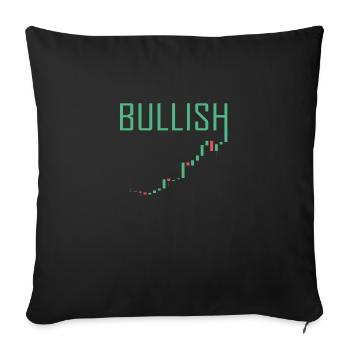 BULLISH MARKET - Stock Market Money Trading Finance - Sofa pillowcase 17,3'' x 17,3'' (45 x 45 cm) - black - Front