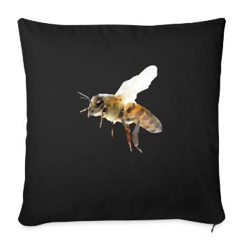 Bee - Sofa pillowcase 17,3'' x 17,3'' (45 x 45 cm) - black - Front