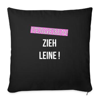 FOR A GO! RELATIONSHIP LOVE Gift - Sofa pillowcase 17,3'' x 17,3'' (45 x 45 cm) - black - Front