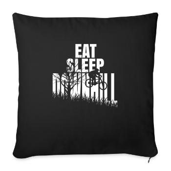 Downhill Gift Downhiller shirt - Sofa pillowcase 17,3'' x 17,3'' (45 x 45 cm) - black - Front