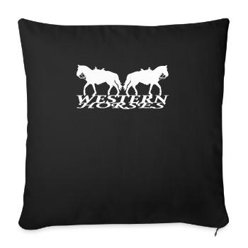 Cheval Westerbreiten Chevaux - Housse de coussin décorative 45 x 45 cm - noir - Devant