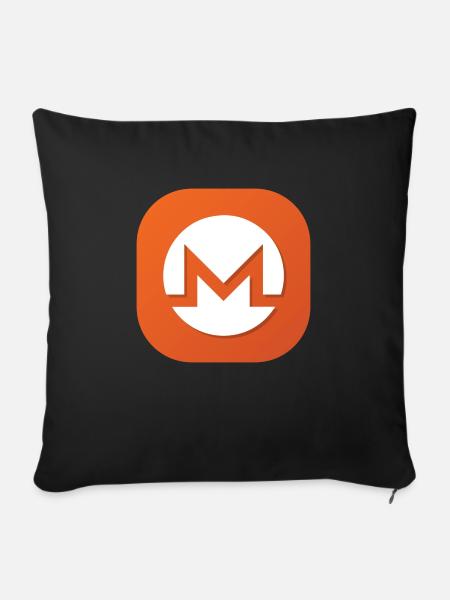 Monero - Sofakissenbezug 45 x 45 cm - Schwarz