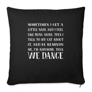 Cat Cats - Sofa pillowcase 17,3'' x 17,3'' (45 x 45 cm) - black - Front