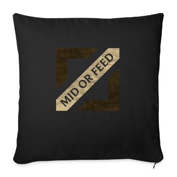 Mid or Feed - Sofa pillowcase 17,3'' x 17,3'' (45 x 45 cm) - black - Front