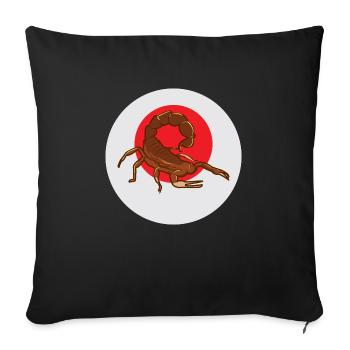 Zodiac Scorpio with poison sting - Sofa pillowcase 17,3'' x 17,3'' (45 x 45 cm) - black - Front