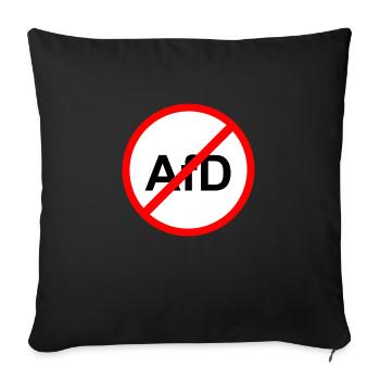 Aucun panneau de signalisation AfD - Housse de coussin décorative 45 x 45 cm - noir - Devant
