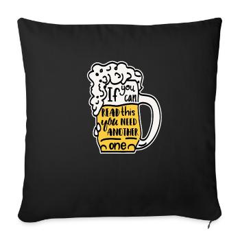 Funny beer drinker beer stein gift - Sofa pillowcase 17,3'' x 17,3'' (45 x 45 cm) - black - Front