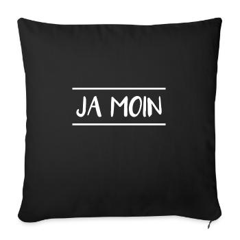 Ja moin - Sofakissenbezug 45 x 45 cm - Schwarz - Vorne