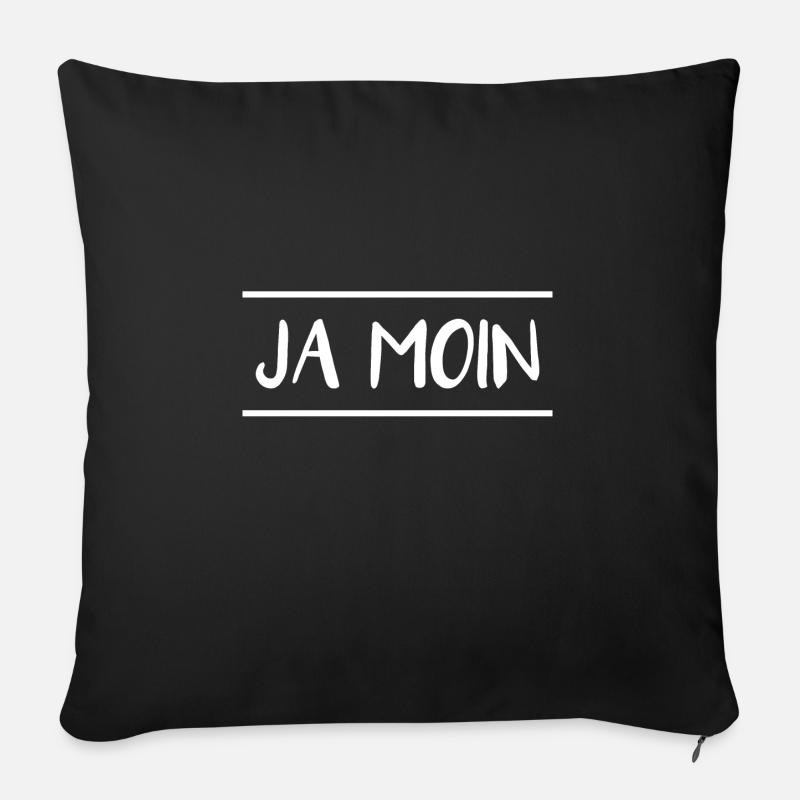Ja moin - Sofakissenbezug 45 x 45 cm - Schwarz