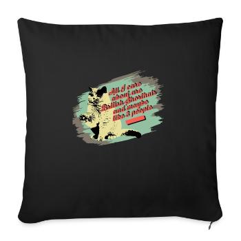 Brit Shorthair Cat cadeau chat persan - Housse de coussin décorative 45 x 45 cm - noir - Devant