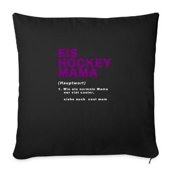 Lustiges Cooles Eishockey Geschenk Eishockeyspiele - Sofakissenbezug 45 x 45 cm - Schwarz - Vorne