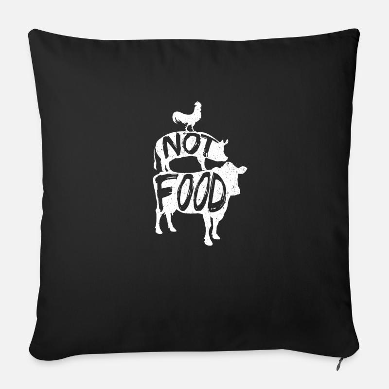 Vegan Veganer Veganerin - Sofakissenbezug 45 x 45 cm - Schwarz
