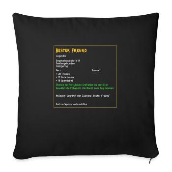Legendärer Bester Freund Kumpel Legendär Held PC - Sofakissenbezug 45 x 45 cm - Schwarz - Vorne