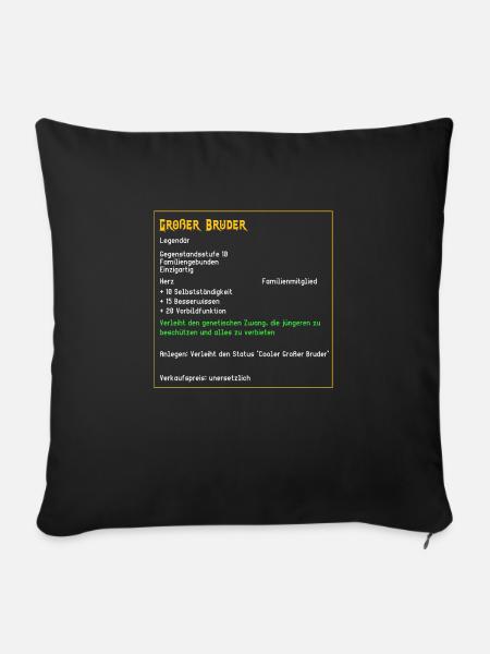 Legendärer Großer Bruder Familie cool Legendär - Sofakissenbezug 45 x 45 cm - Schwarz