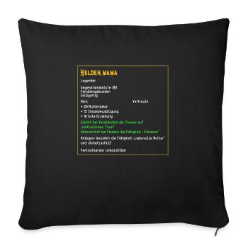 Legendäre Heldenmama Legendär Mama Mutter Mami - Sofakissenbezug 45 x 45 cm - Schwarz - Vorne