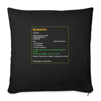 Legendärer Heldenpapa Legendär Papa Vater Eltern - Sofakissenbezug 45 x 45 cm - Schwarz - Vorne