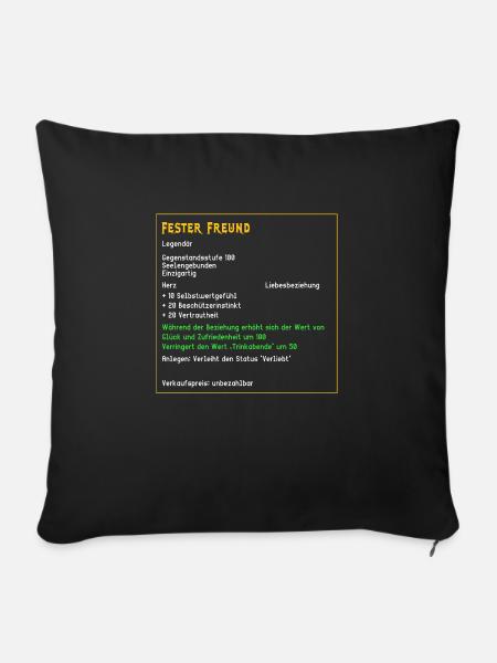 Legendärer fester Freund Liebe Beziehung verliebt - Sofakissenbezug 45 x 45 cm - Schwarz