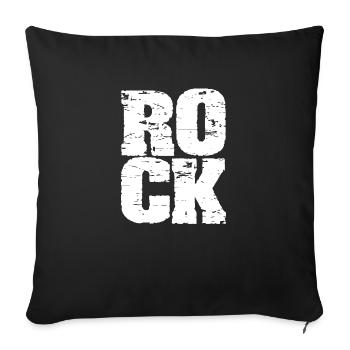 Rock - Sofakissenbezug 45 x 45 cm - Schwarz - Vorne