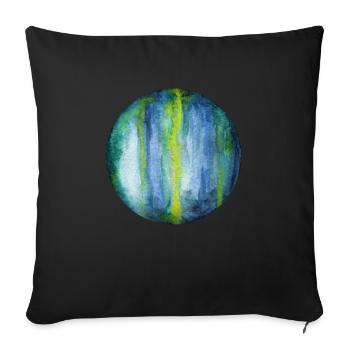 Uranus - Housse de coussin décorative 45 x 45 cm - noir - Devant