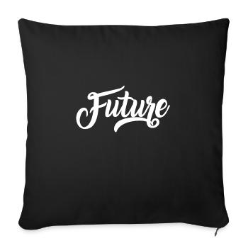 Idée cadeau à venir idée de cadeau de conception cool - Housse de coussin décorative 45 x 45 cm - noir - Devant