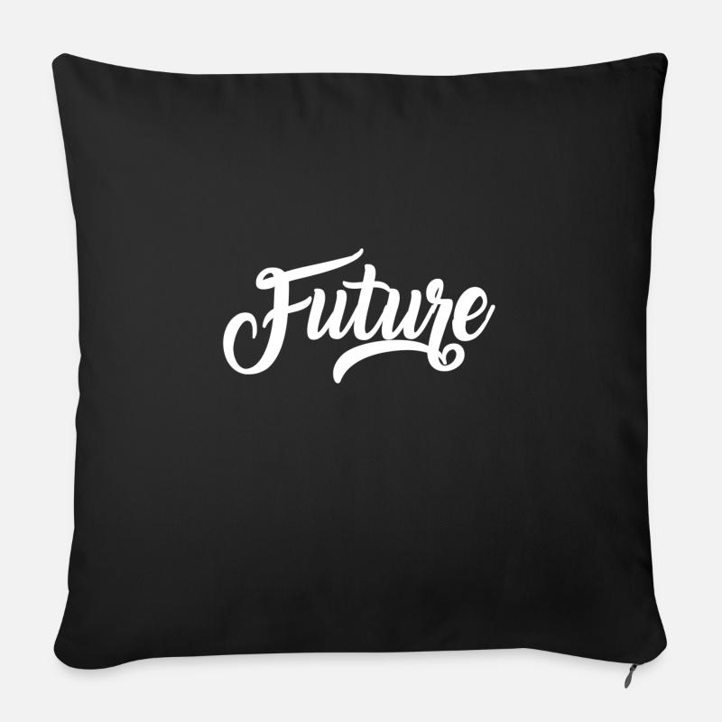 Idée cadeau à venir idée de cadeau de conception cool - Housse de coussin décorative 45 x 45 cm - noir