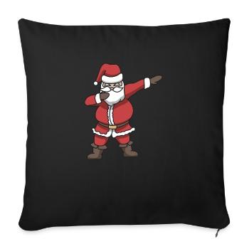 Santa dabbing gift Christmas dance - Sofa pillowcase 17,3'' x 17,3'' (45 x 45 cm) - black - Front