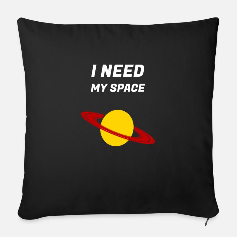 Espace - Housse de coussin décorative 45 x 45 cm - noir