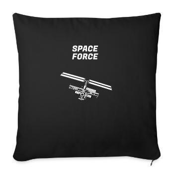 Space astronaut satellite universe universe - Sofa pillowcase 17,3'' x 17,3'' (45 x 45 cm) - black - Front