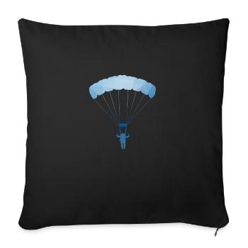 Parapente Fallschrimspringen Parapente - Housse de coussin décorative 45 x 45 cm - noir - Devant