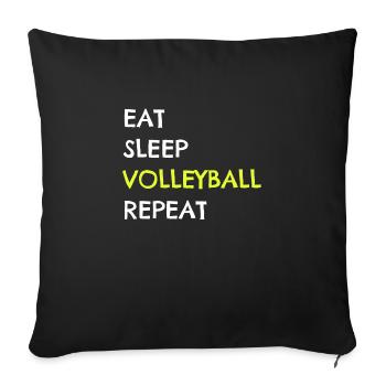 Volleyball Team Volleyball Funny Saying - Sofa pillowcase 17,3'' x 17,3'' (45 x 45 cm) - black - Front