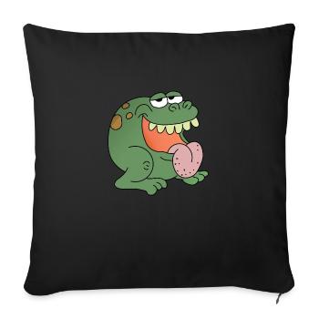 frog - Sofa pillowcase 17,3'' x 17,3'' (45 x 45 cm) - black - Front