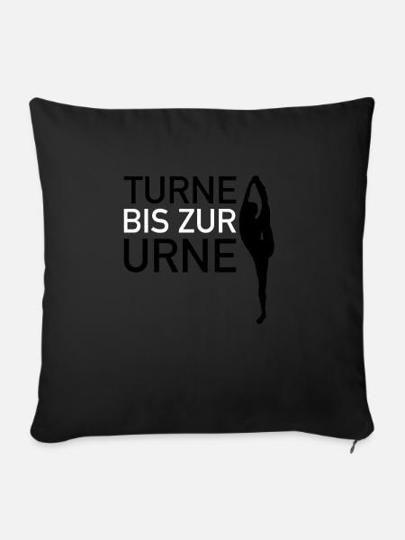 Gymnastics to the urn - Sofa pillowcase 17,3'' x 17,3'' (45 x 45 cm) - black