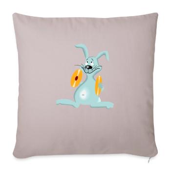 Hase häschen musik becken kinder geschenkidee - Sofakissenbezug 45 x 45 cm - helles Taupe - Vorne