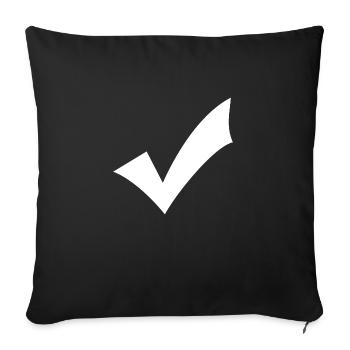 Coche - blanc - Housse de coussin décorative 45 x 45 cm - noir - Devant