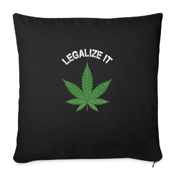 LEGALIZE IT - Sofa pillowcase 17,3'' x 17,3'' (45 x 45 cm) - black - Front
