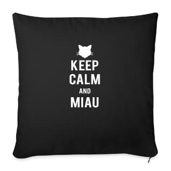 kitten - Sofa pillowcase 17,3'' x 17,3'' (45 x 45 cm) - black - Front