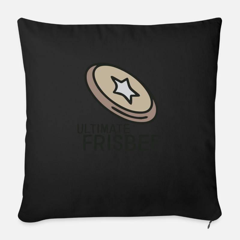 Ultimate Frisbee Scheibe Geschenk Mannschaft - Sofakissenbezug 45 x 45 cm - Schwarz